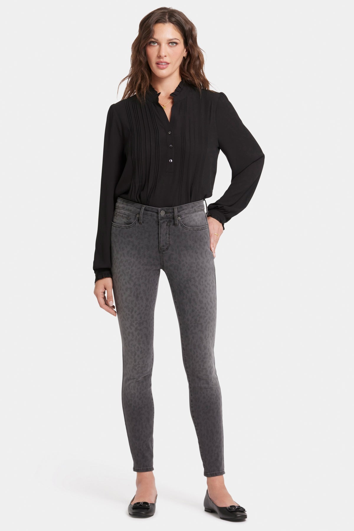 Ami Skinny Jeans Grey Leopard Print | Wild Spirit | Denim | NYDJ