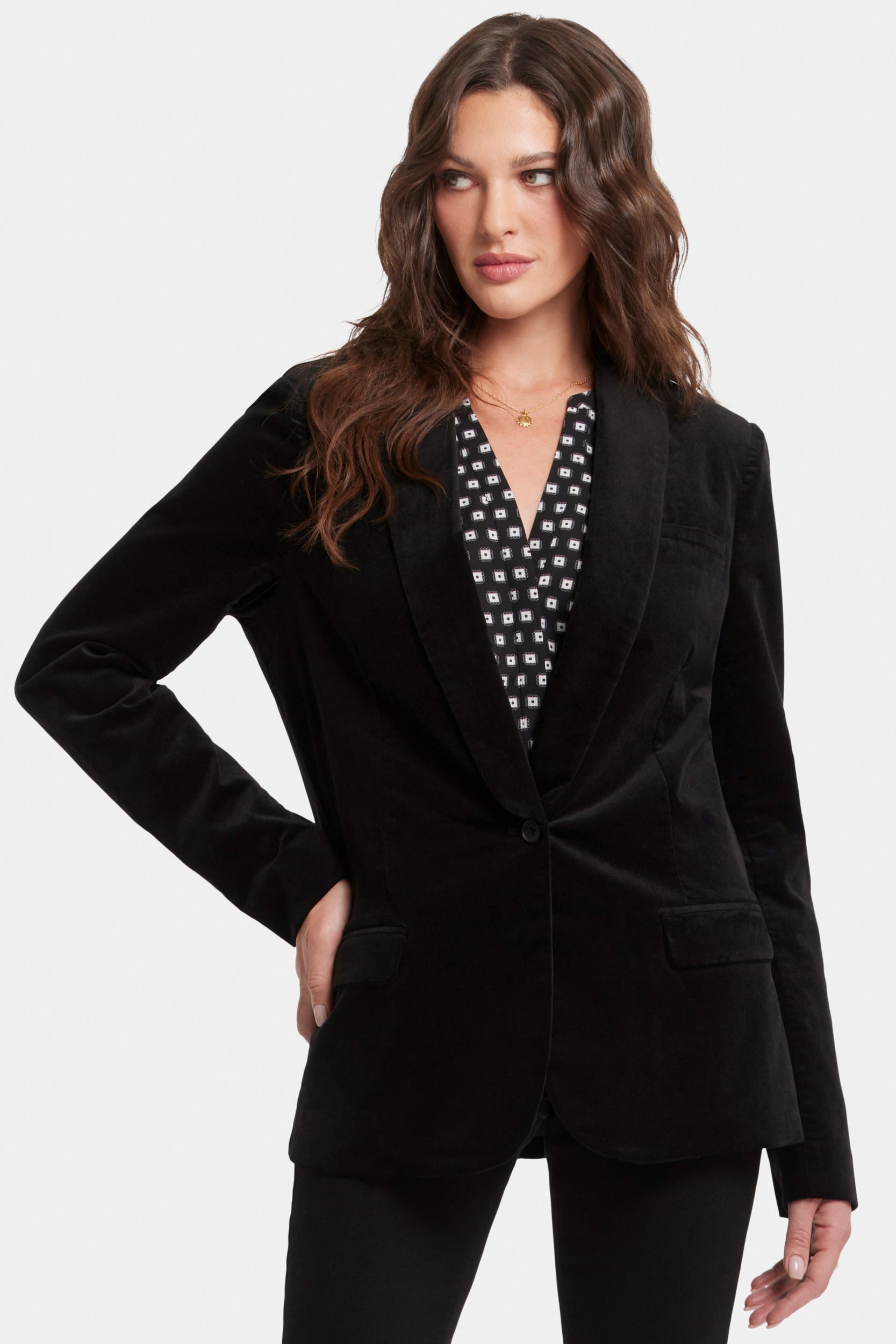 Tuxedo Jacket Velveteen Black | NYDJ – NYDJ UK