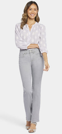 Marilyn Straight Jeans Light Grey Premium Denim (Petite) | Charisma | Pants | NYDJ