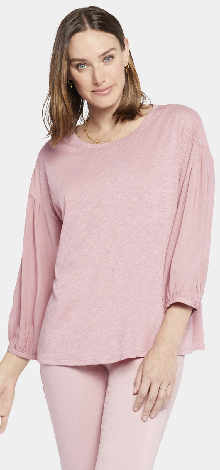 Peasant Tee | Vintage Pink | Top | NYDJ