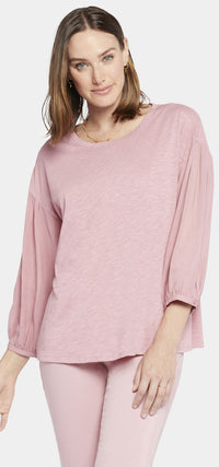 Peasant Tee | Vintage Pink | Top | NYDJ